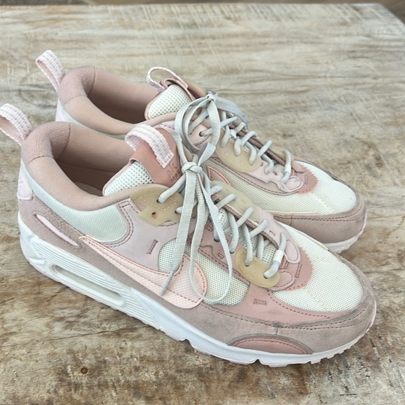 Nike Air Max 90 Futura Sneakers {Summit White/Barely Rose} 7.5 - Picture 8 of 14